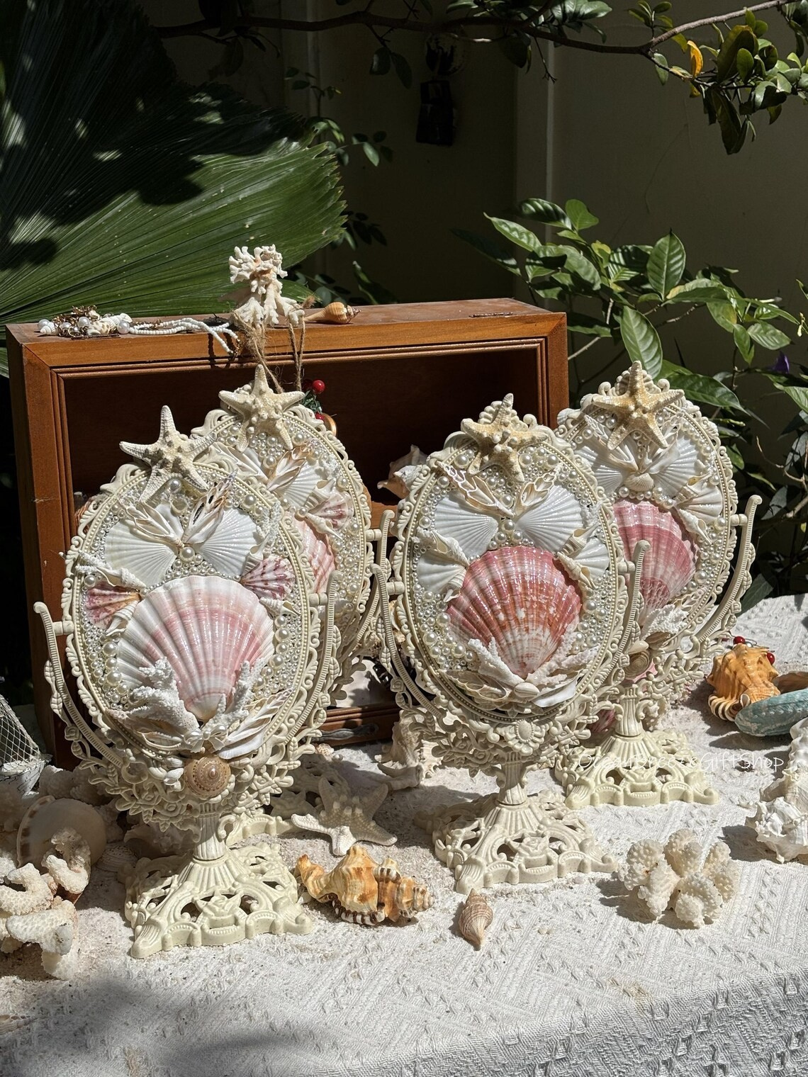Japanese Scallop Vanity Mirror