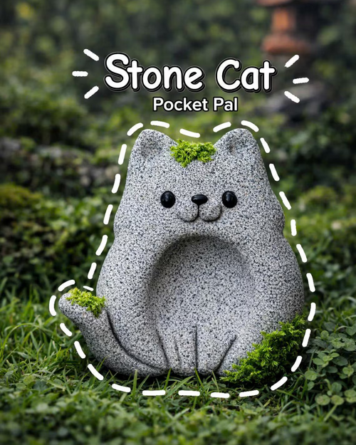 Cat Worry Stone – Stress Relief Toy