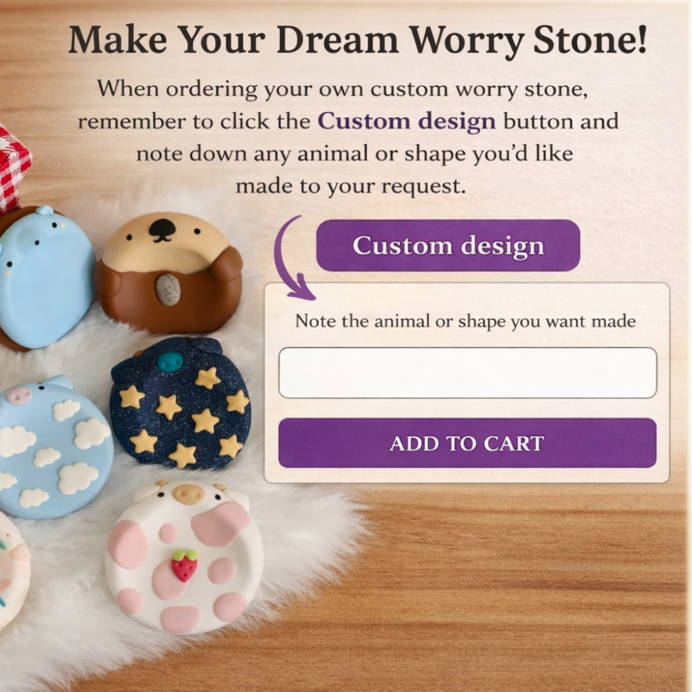Cute Animals Worry Stones