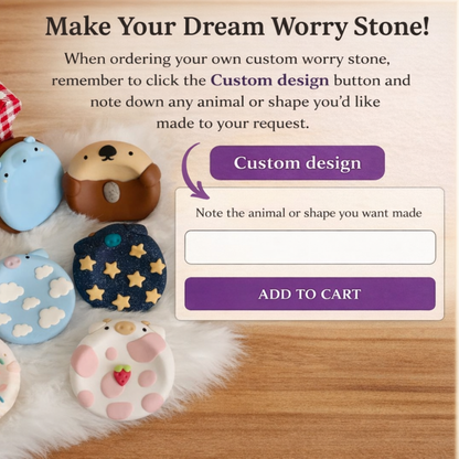 Cute Animals Worry Stones