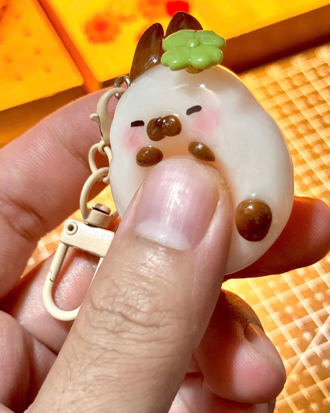 Netherland Dwarf Rabbit Worry Stone