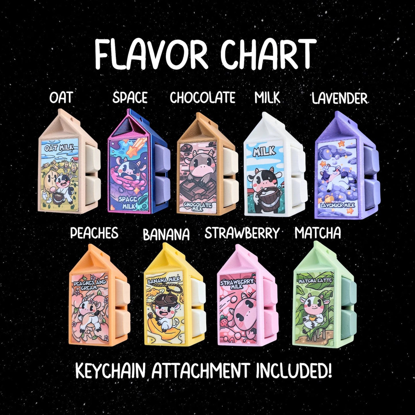 Keycap Milk Keyring
