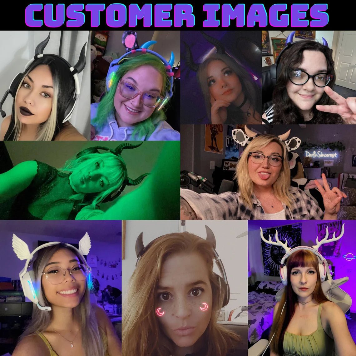 Tiny Demon Horns for Headset