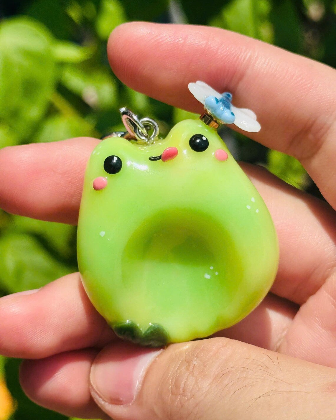 Moss Frog Worry Stone