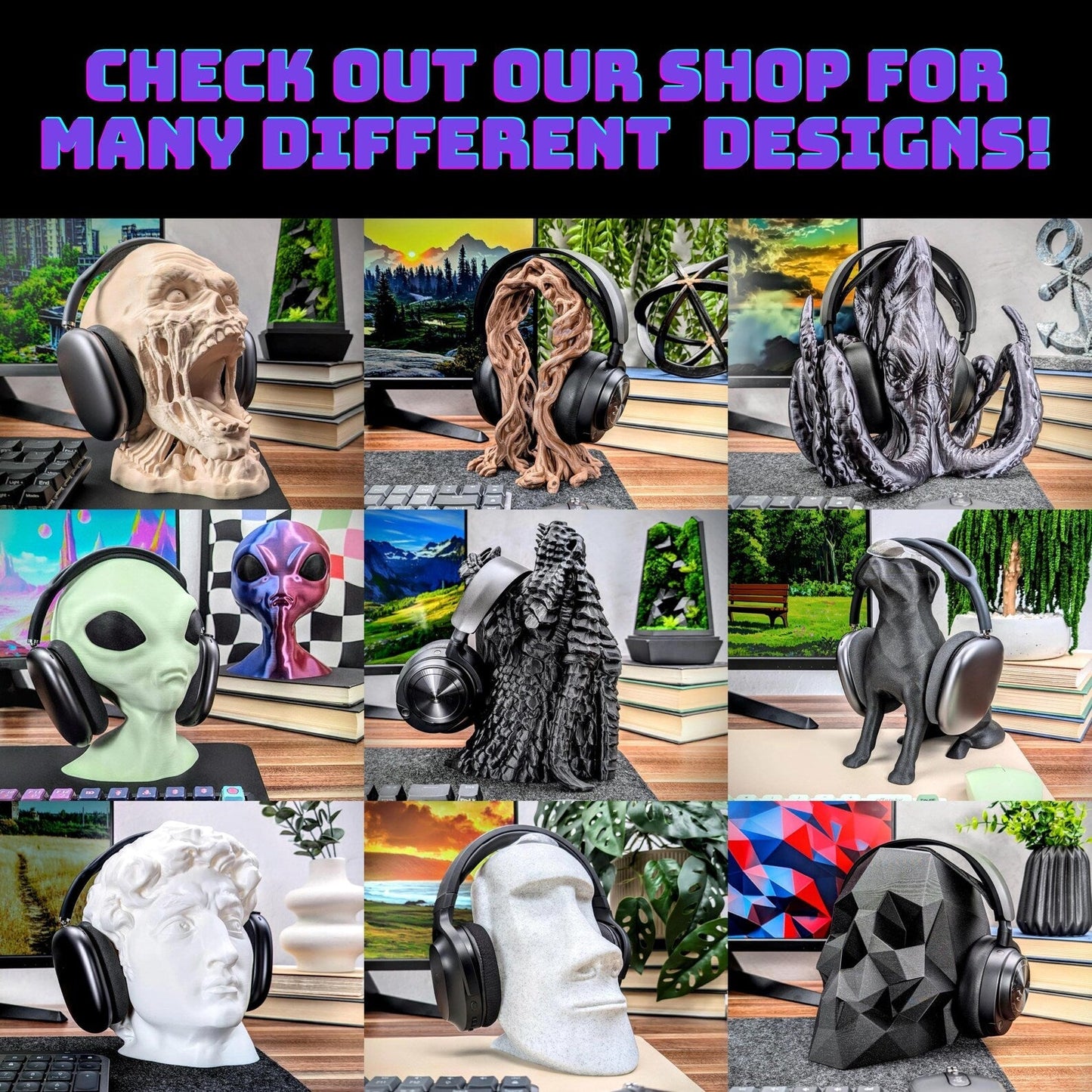 Skull Heapdhone Stand