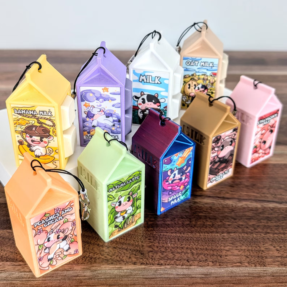 Keycap Milk Keyring